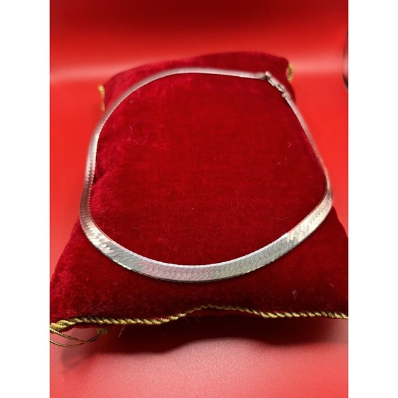 Vintage Italian Made Reversible 18”  925 Sterling Silver Wide Herringbone Chain - Picture 8 of 16